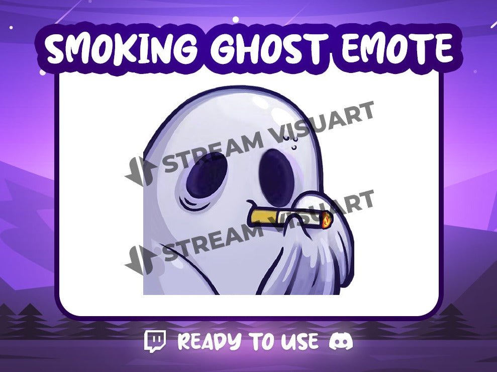 Ghost Smoking Emote - StreamVisuArt