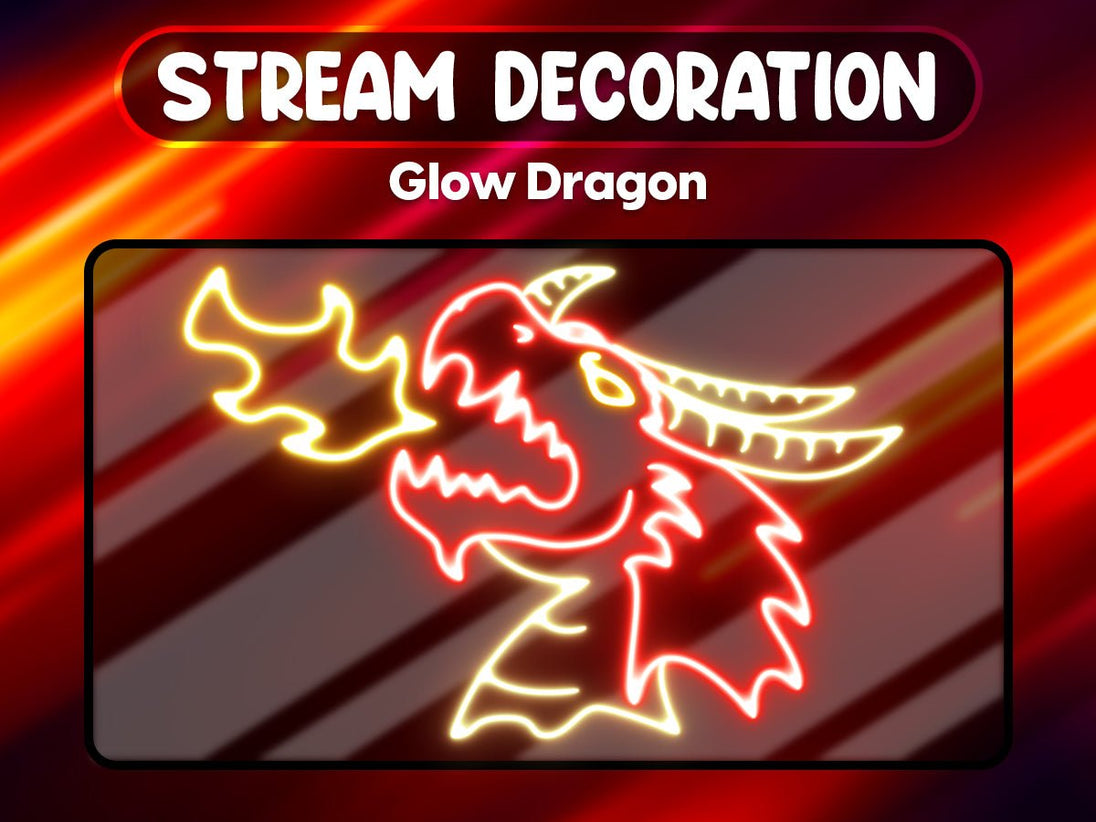 Neon Dragon Stream Decoration