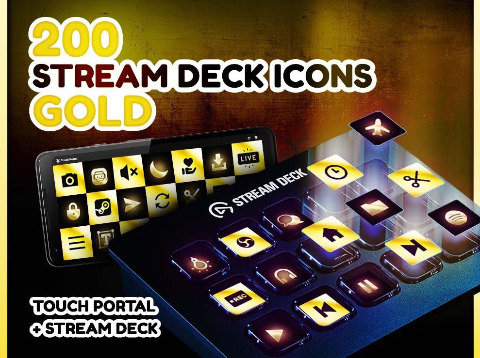 Gold - 200 Icônes de Stream Deck - StreamVisuArt