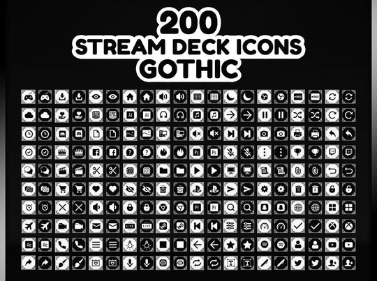 Gothique - 200 Icônes de Stream Deck - StreamVisuArt