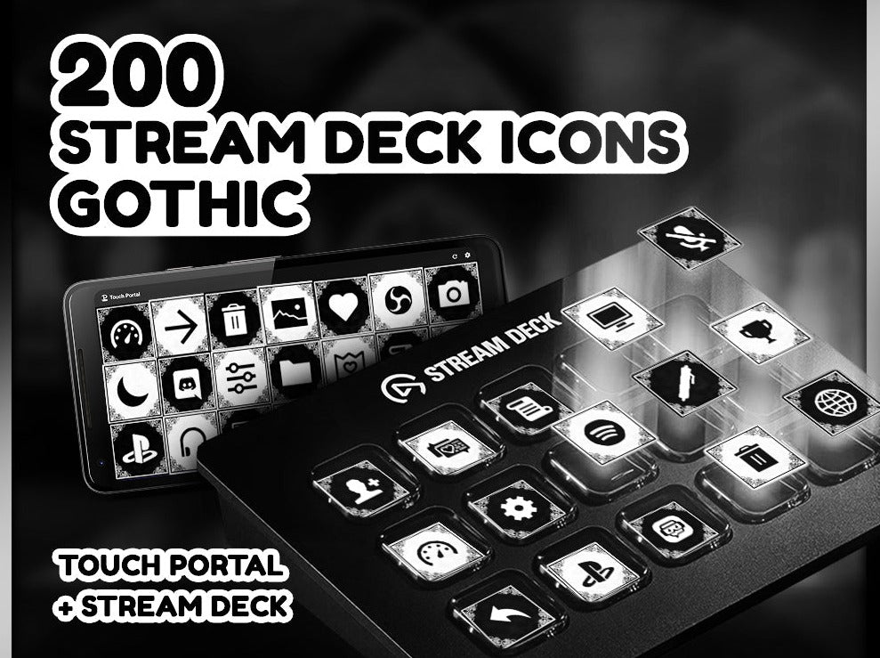 Gothique - 200 Icônes de Stream Deck - StreamVisuArt
