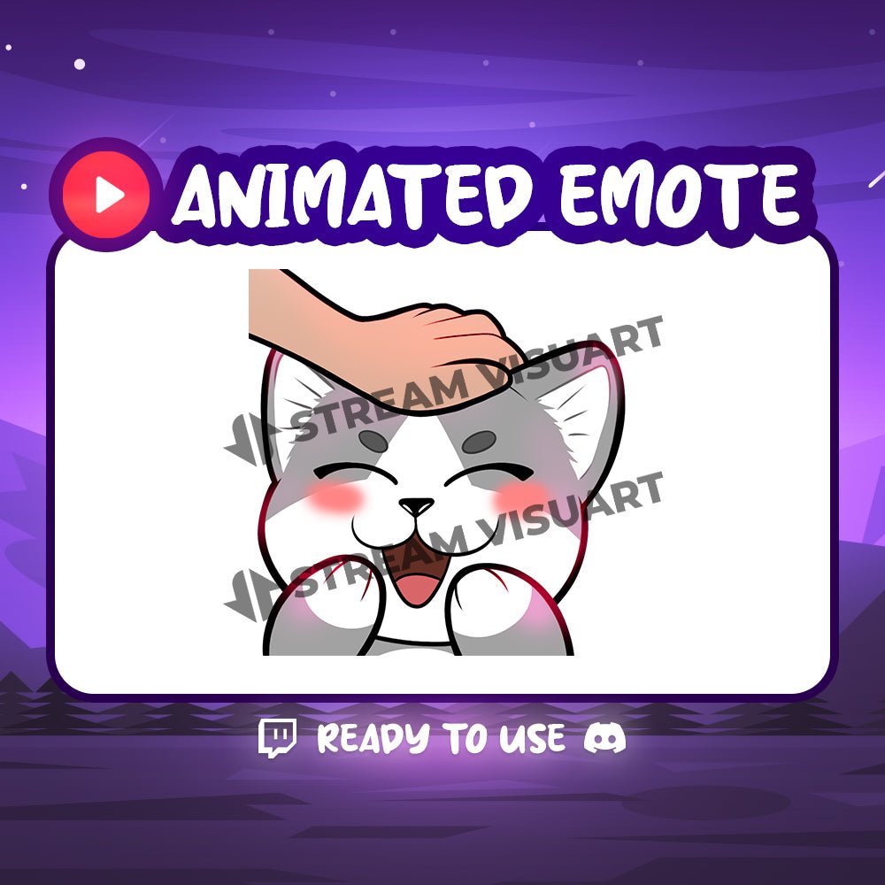 Grey Cat Animated Emote
