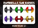 Haltères Badges Twitch 6-Pack - StreamVisuArt