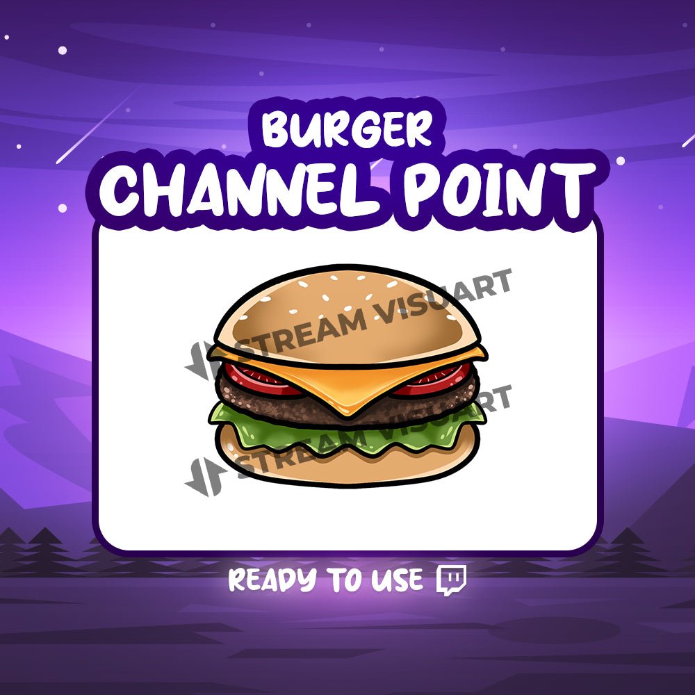 Hamburger Point de chaîne Twitch - StreamVisuArt