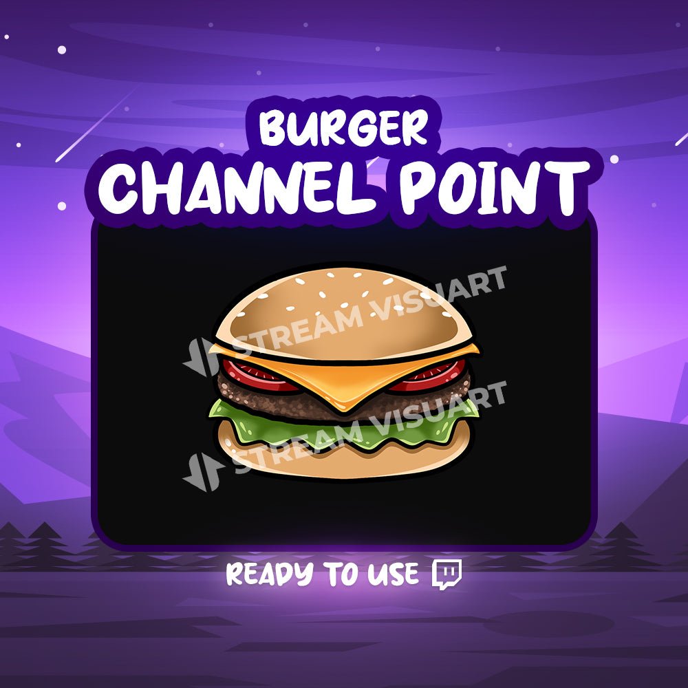 Hamburger Point de chaîne Twitch - StreamVisuArt