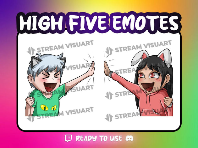 High Five Emotes 2-Pack - StreamVisuArt