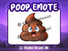 Kawaii Poop Emote Twitch Discord Youtube Subscriber Cute Chibi Funny Emoji for Stream - StreamVisuArt
