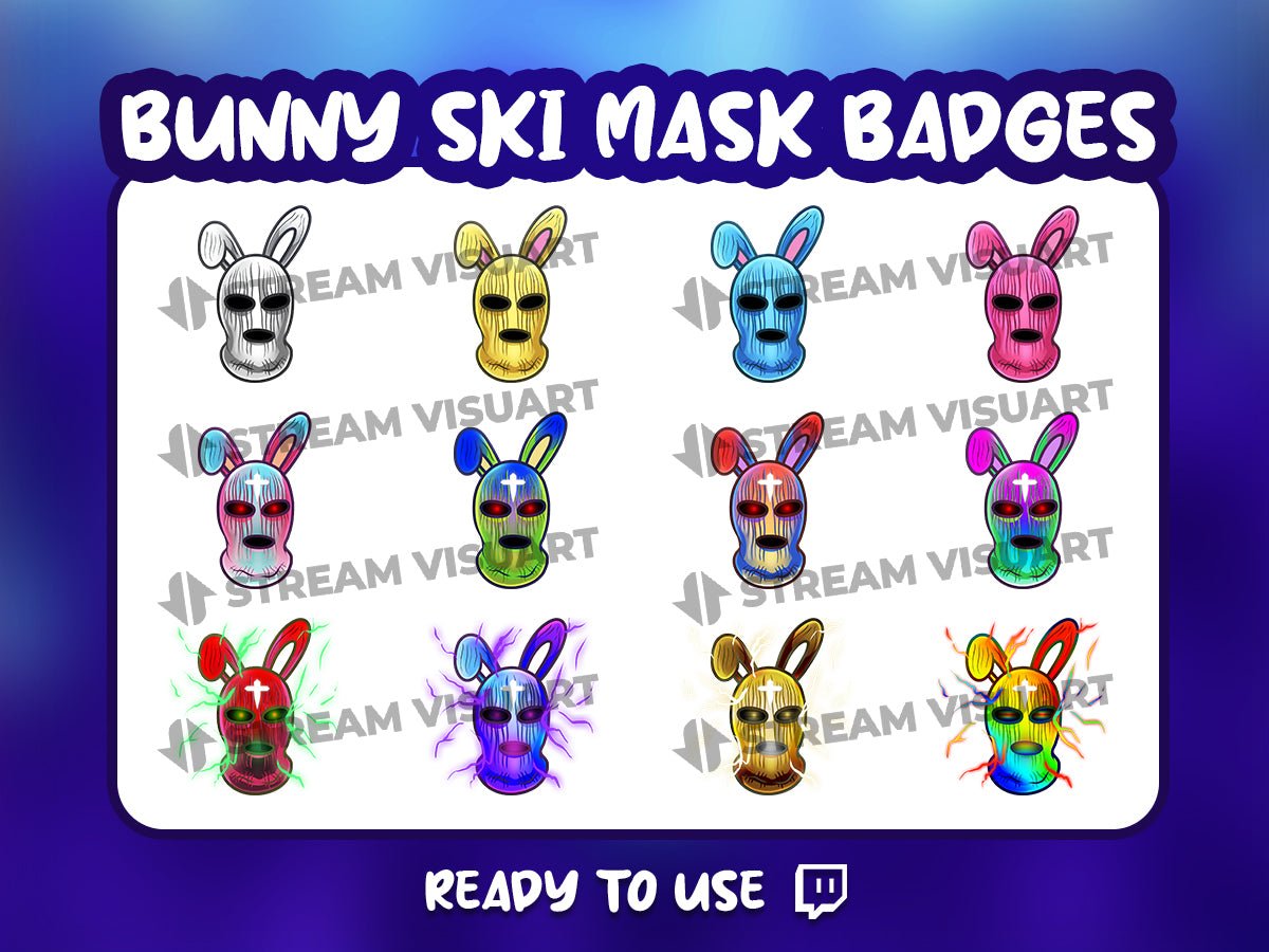 Lapin Drill UK Badges Twitch 12-Pack - StreamVisuArt
