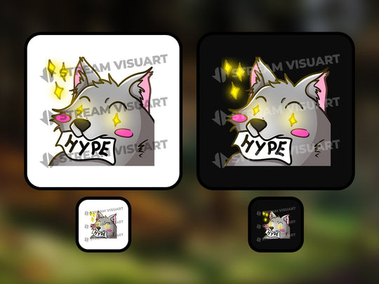 Loup Emotes 6-Pack - StreamVisuArt