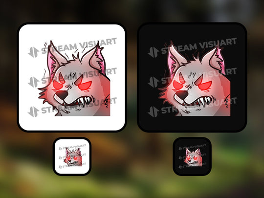 Loup Emotes 6-Pack - StreamVisuArt