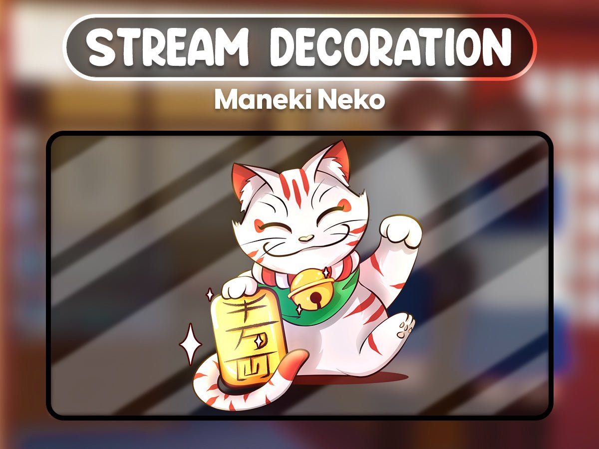 Maneki Neko - Décoration de Stream Animée - StreamVisuArt