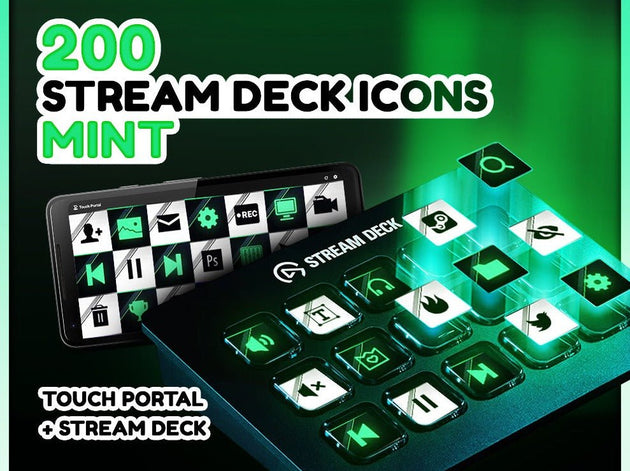 Menthe - 200 Icônes de Stream Deck - StreamVisuArt