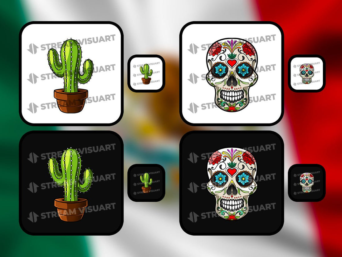 Mexique Emotes 12-Pack - StreamVisuArt