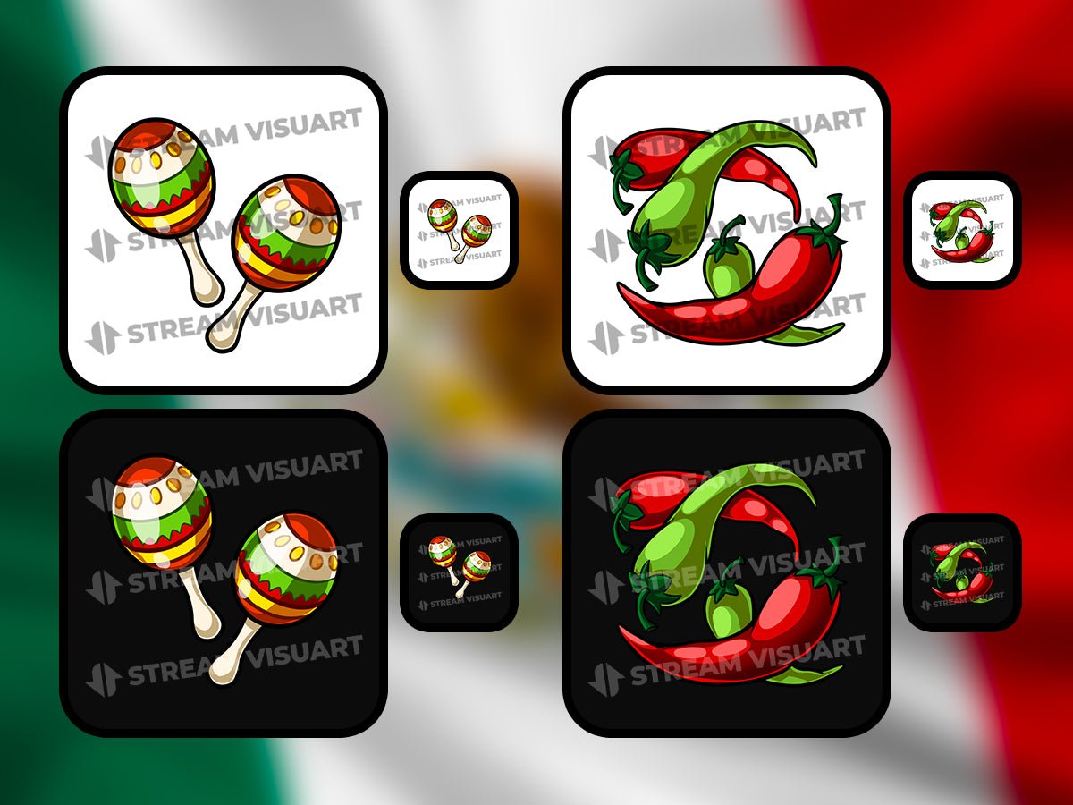 Mexique Emotes 12-Pack - StreamVisuArt