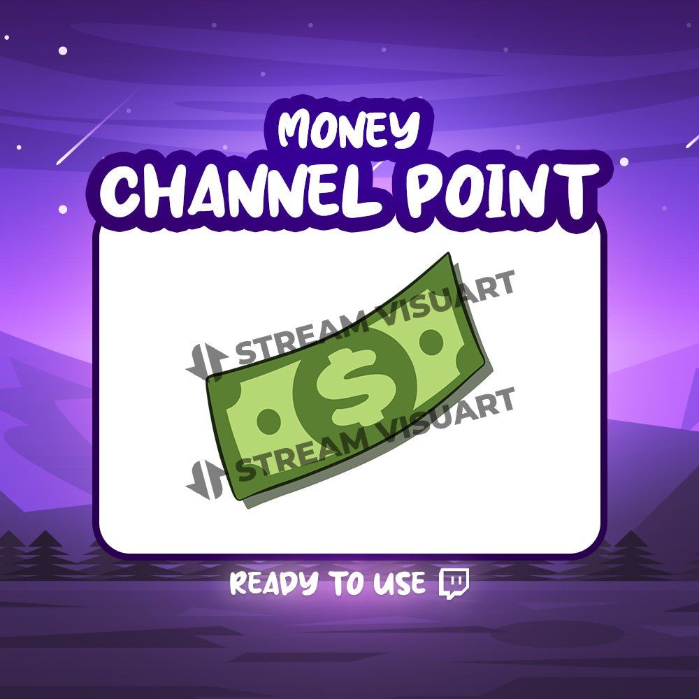 Money Twitch Channel Point Reward Loyalty Points Badge Gift Kawaii Dollar Cash Discord - StreamVisuArt