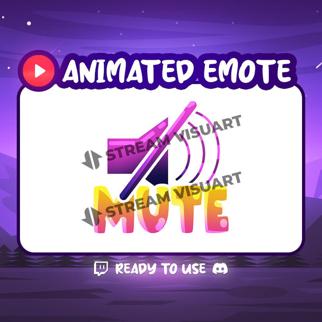 Mute Emote Animé - StreamVisuArt