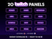 Neon Violet Panneaux Twitch - StreamVisuArt