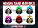 Ninja Badges Twitch 6-Pack - StreamVisuArt