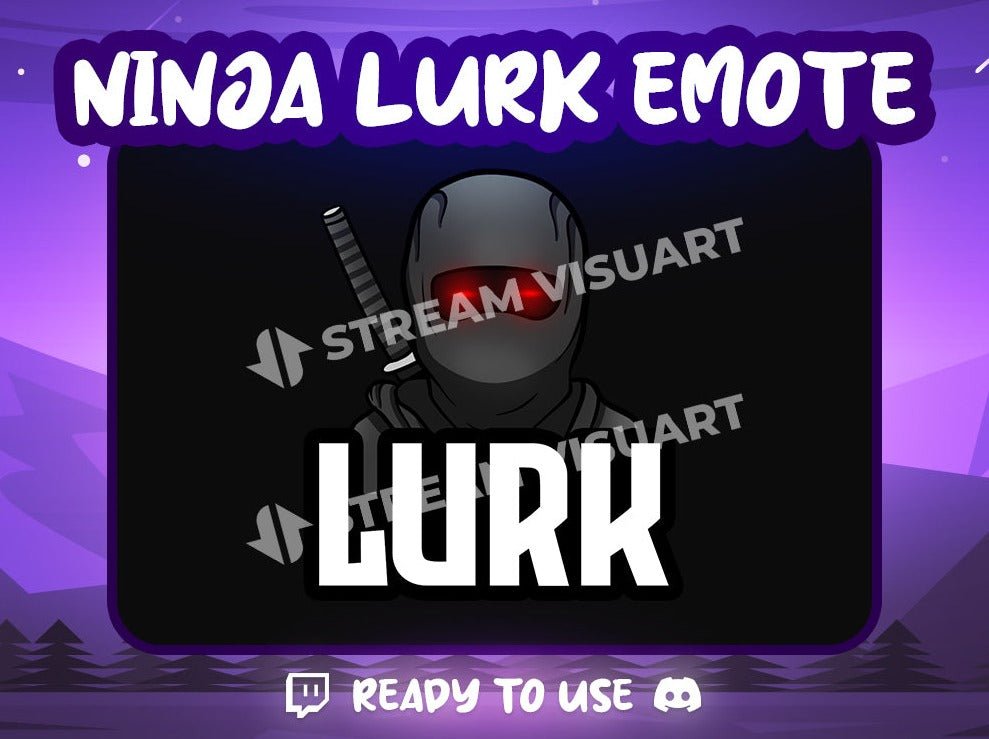 Ninja Lurk Emote - StreamVisuArt