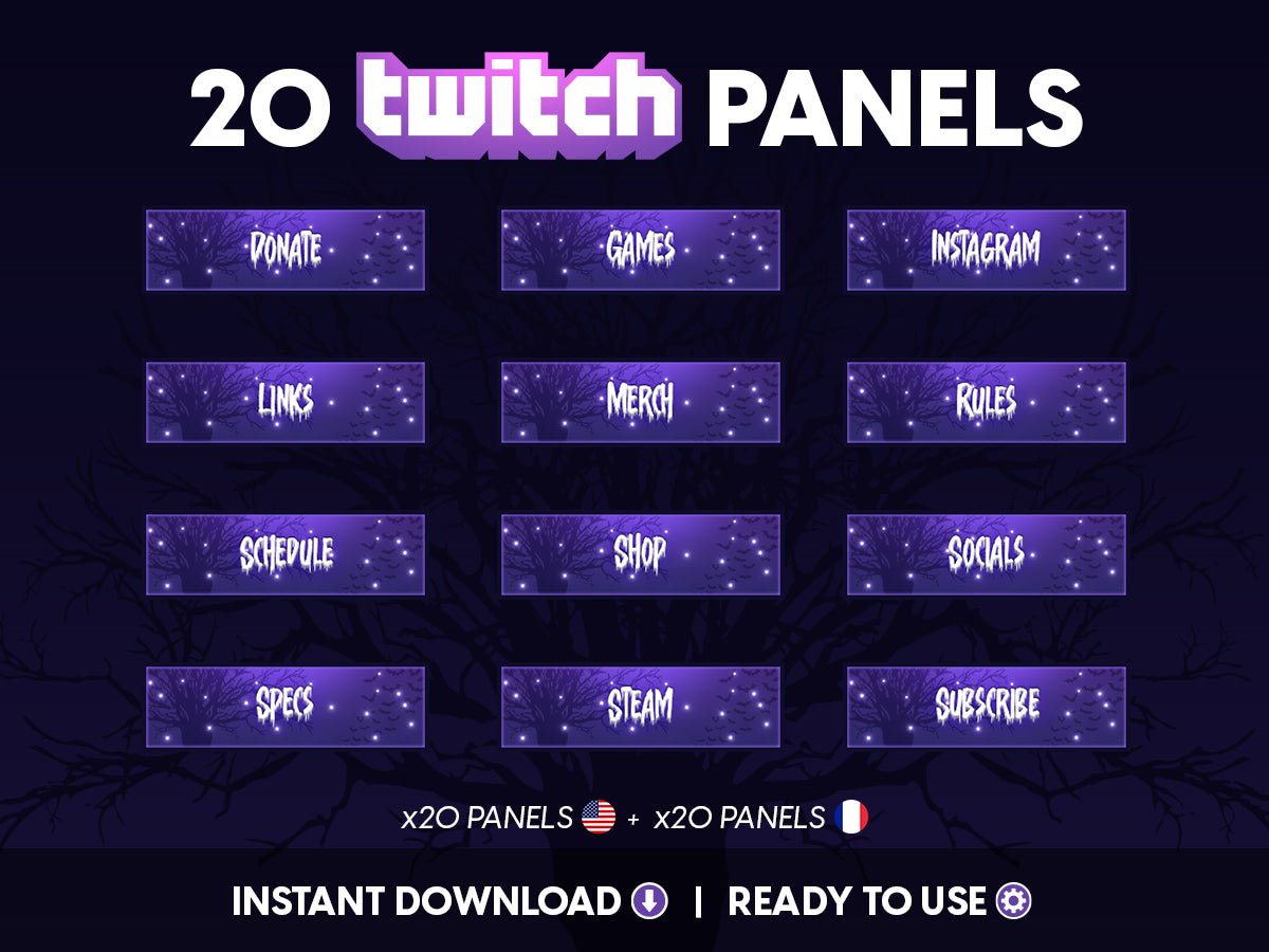 Engaging Night Twitch Panels for Streamers - StreamersVisuals