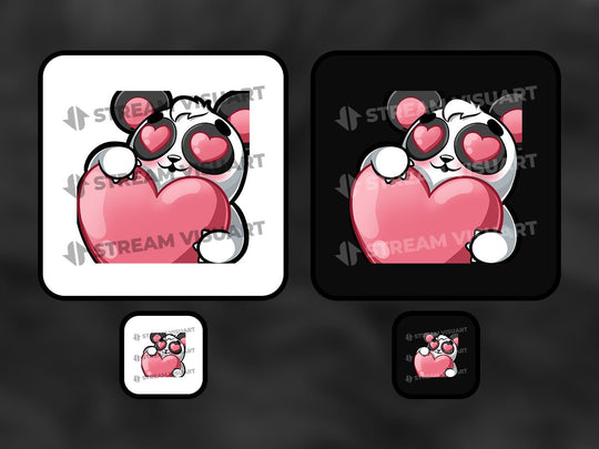 Panda Emotes 6-Pack - StreamVisuArt