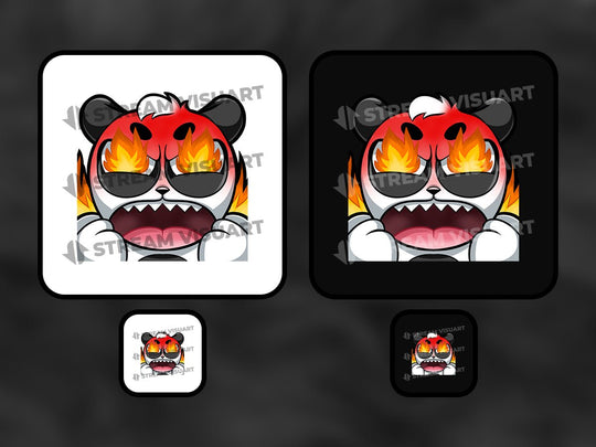 Panda Emotes 6-Pack - StreamVisuArt