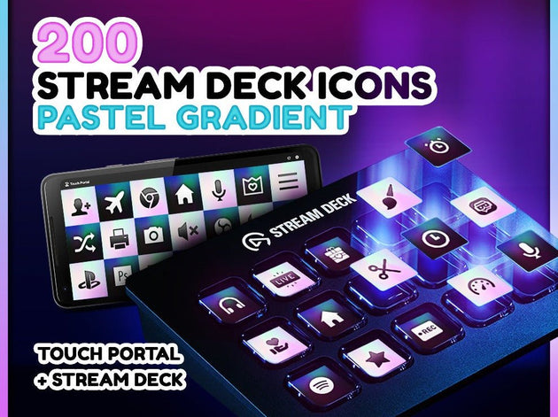 Pastel - 200 Icônes de Stream Deck - StreamVisuArt