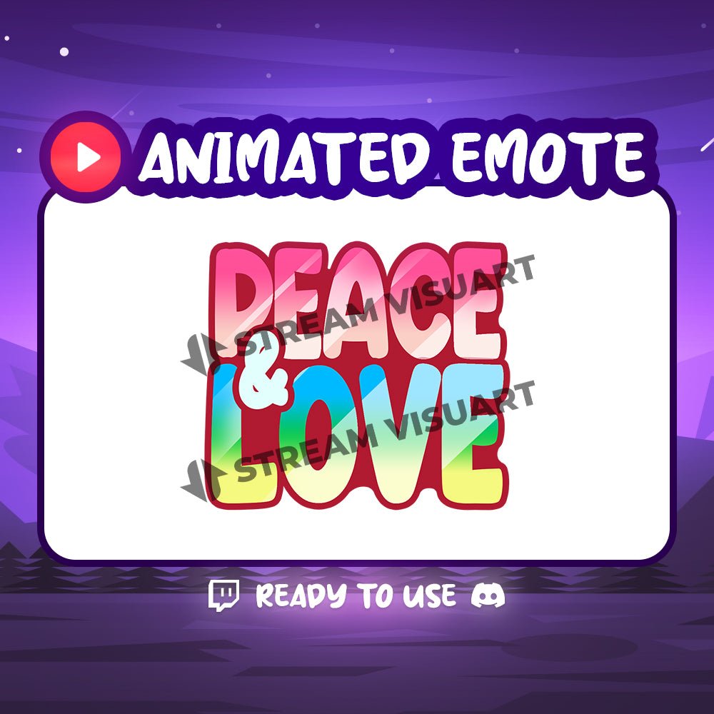 Peace and Love Emote Animé - StreamVisuArt