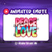 Peace and Love Emote Animé - StreamVisuArt