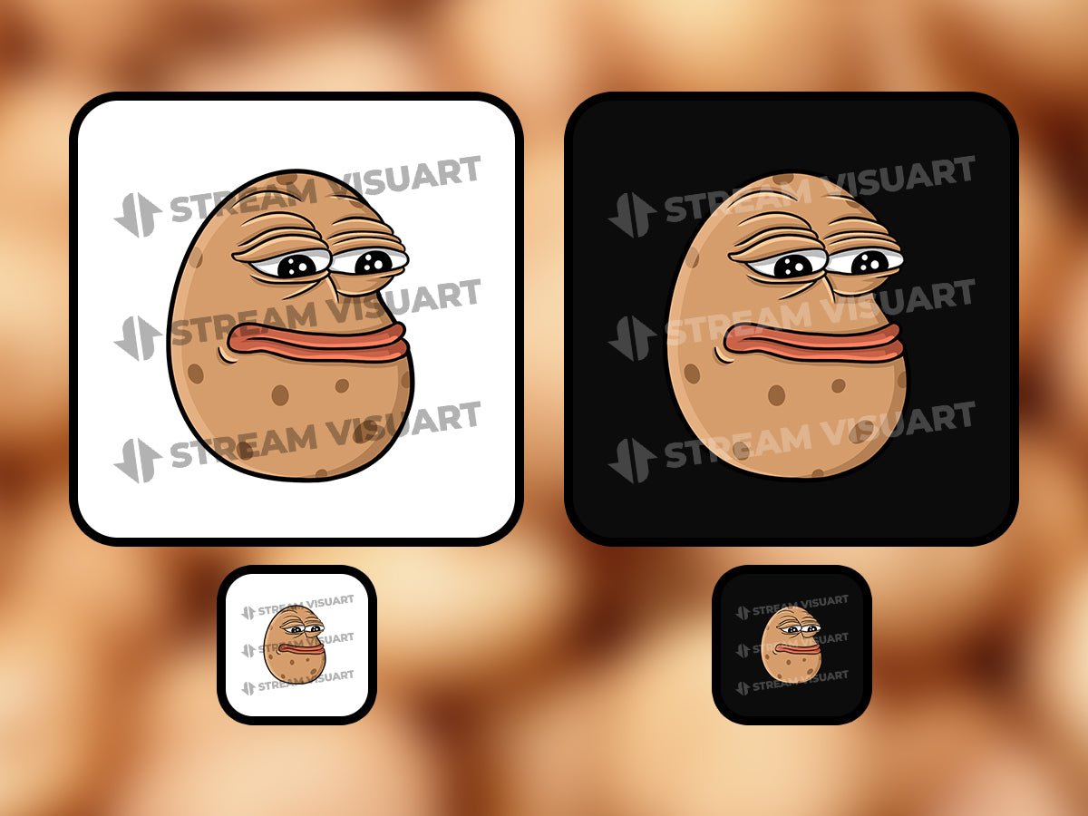 Pepe Patate Emotes 6-Pack - StreamVisuArt