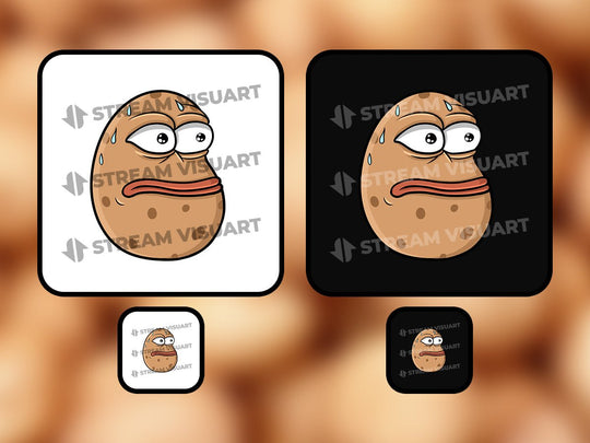 Pepe Patate Emotes 6-Pack - StreamVisuArt