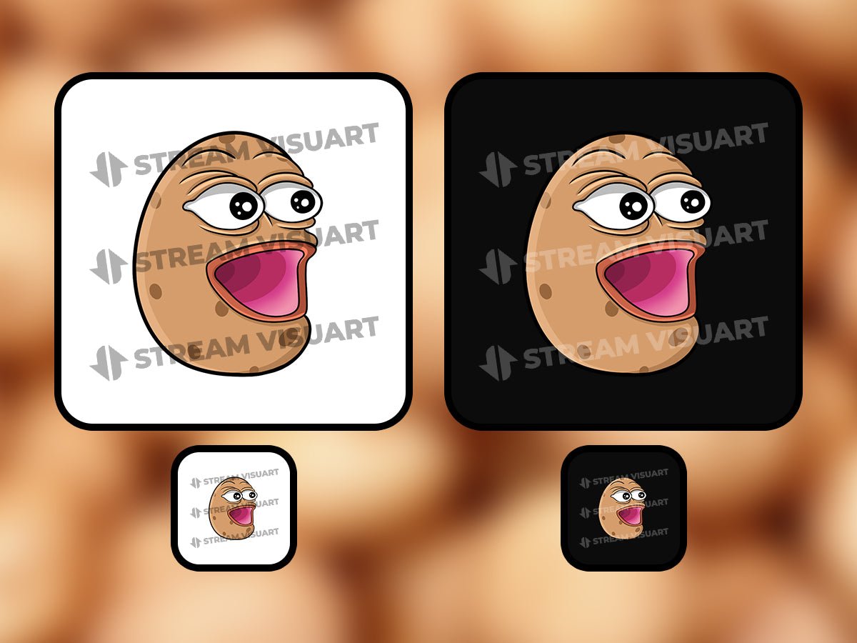 Pepe Patate Emotes 6-Pack - StreamVisuArt
