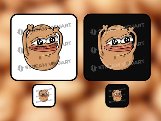 Pepe Patate Emotes 6-Pack - StreamVisuArt