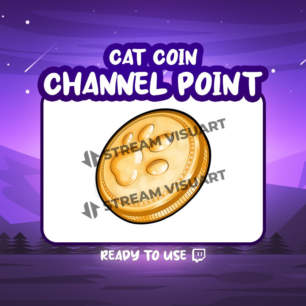 Pièce Chat Point de chaîne Twitch - StreamVisuArt