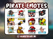 Pirate Emotes 12-Pack - StreamVisuArt
