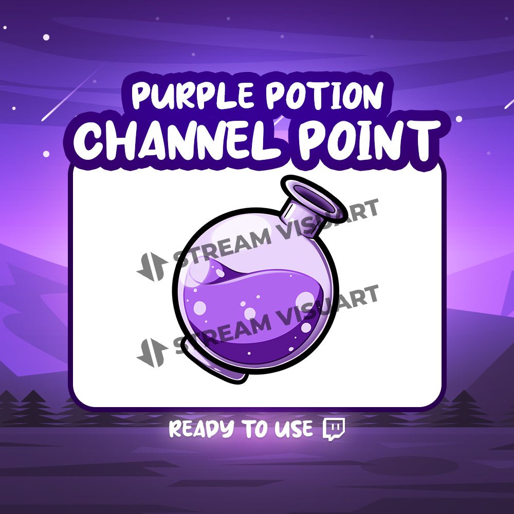Potion violette Point de chaîne Twitch - StreamVisuArt
