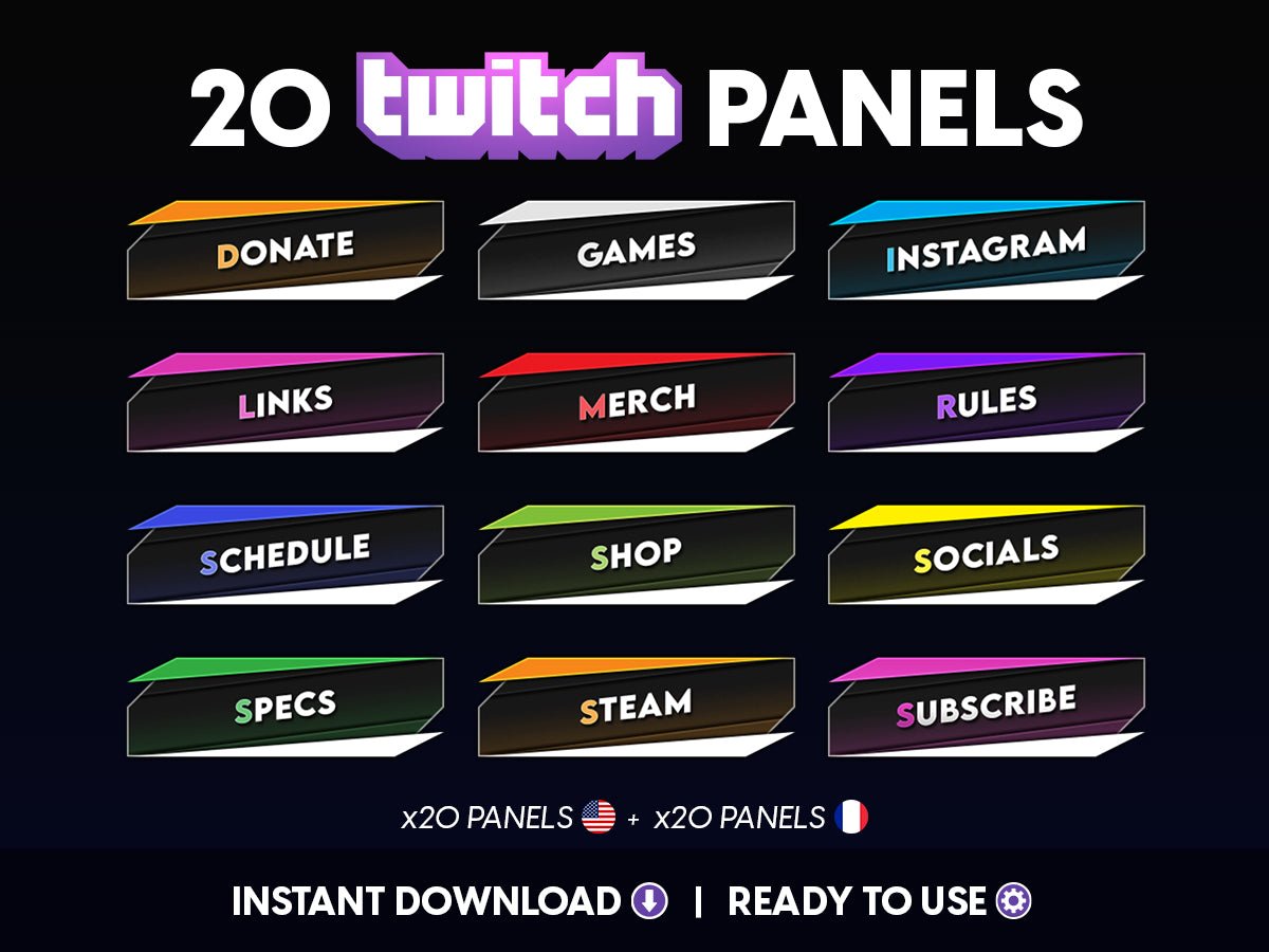 Elevate your Streams with Pure Twitch Panels - StreamersVisuals