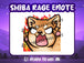 Rage Twitch Emote Shiba - StreamVisuArt