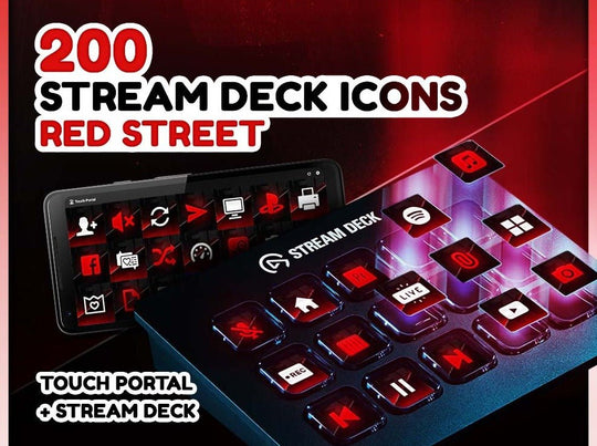 Red Street - 200 Icônes de Stream Deck - StreamVisuArt