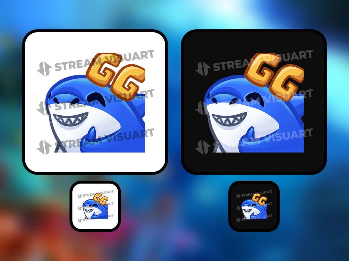 Requin Emotes 6-Pack - StreamVisuArt