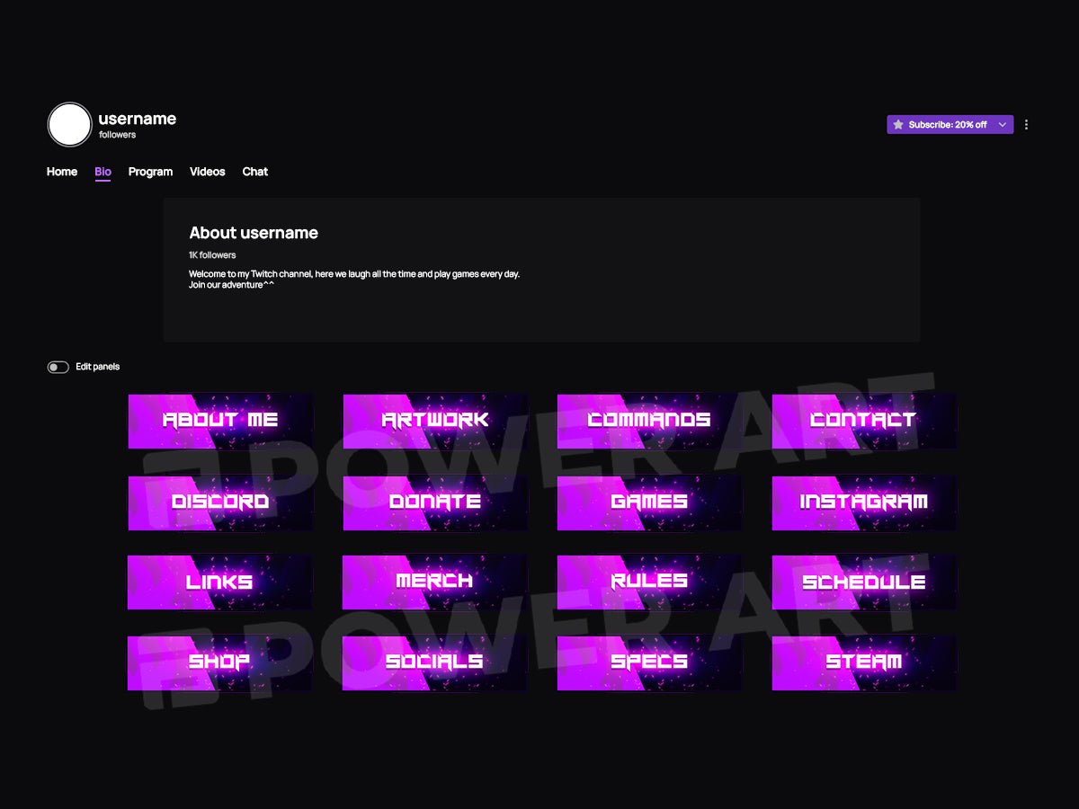 Reyna Twitch Panels Elevate Your Streaming Streamersvisuals