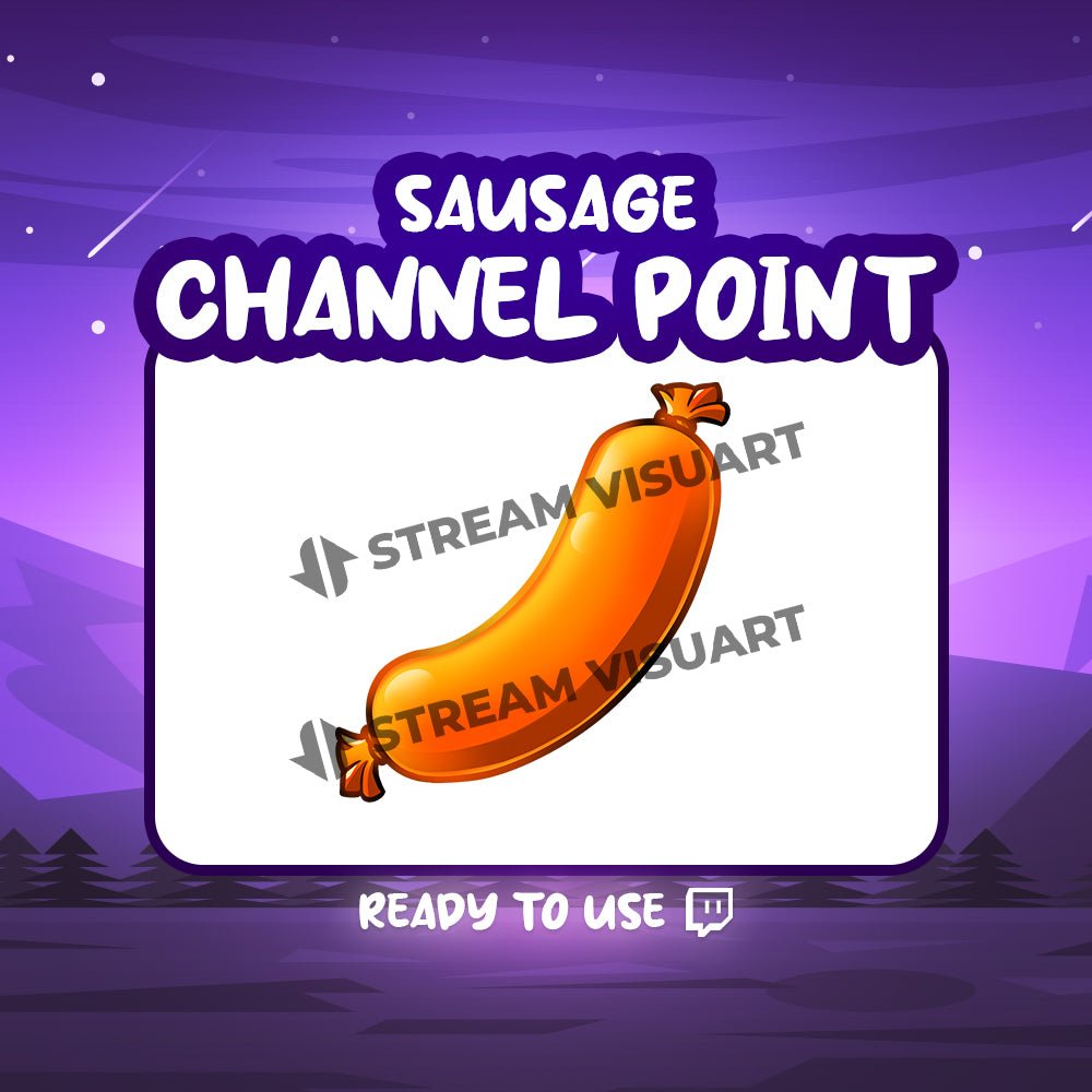 Saucisse Point de chaîne Twitch - StreamVisuArt