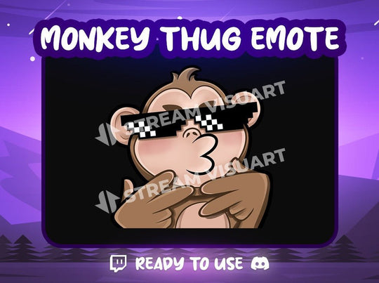 Singe Thug Emote - StreamVisuArt