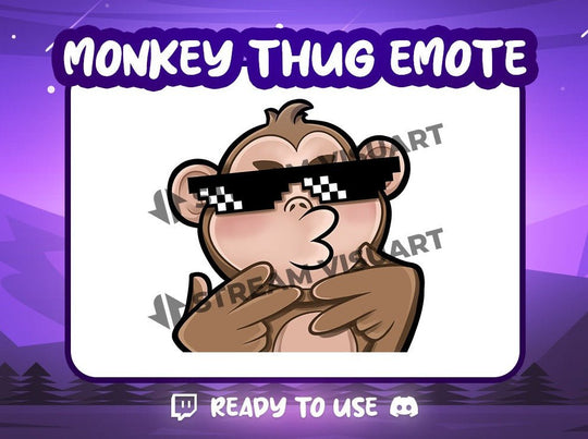 Singe Thug Emote - StreamVisuArt