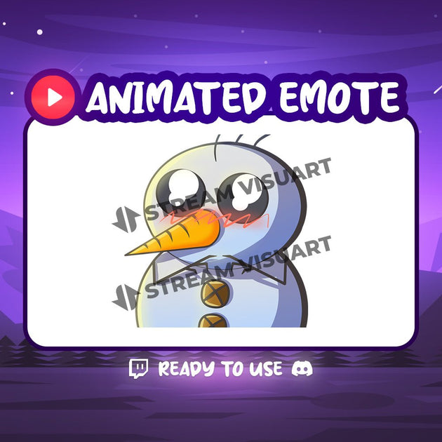 Shy Snowman Animated Emote