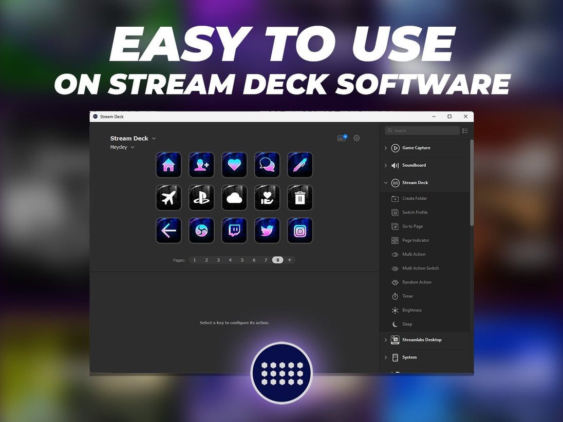 Synth Wave Stream Deck Icons