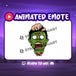 Tête de Zombie Emote Animé - StreamVisuArt