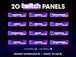 Tropical Neon Twitch Panels