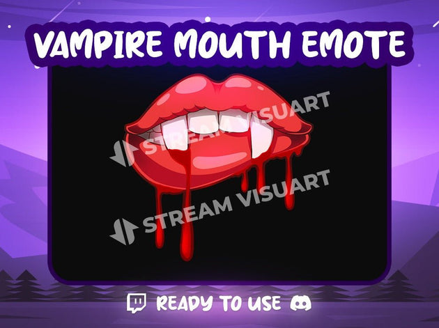 Bouche de Vampire Emote - StreamVisuArt