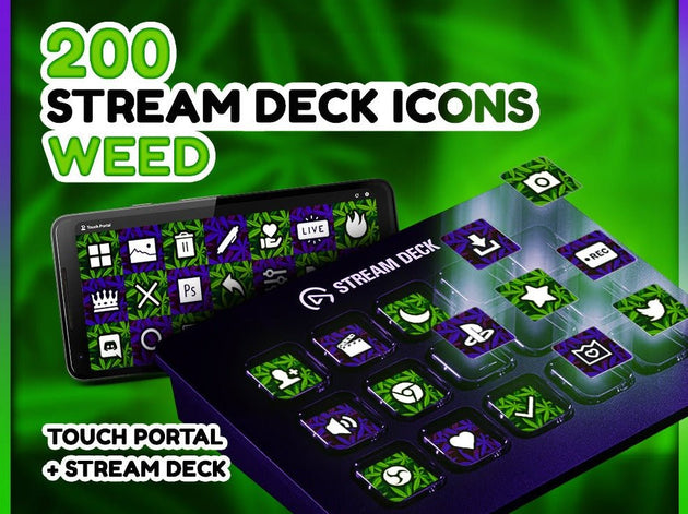 Weed - 200 Icônes de Stream Deck - StreamVisuArt